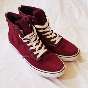 Burgundy & Plaid Vans
